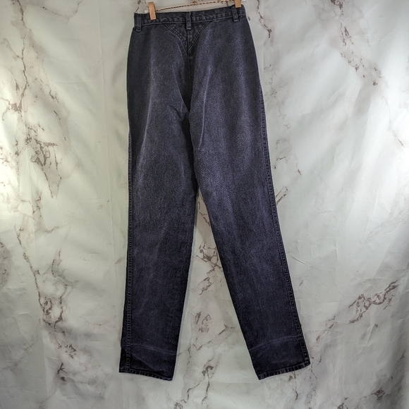 Vintage Western Jeans Womens 26 X 35 Purple High Rise Denim Roper Concho Tall - Picture 6 of 12